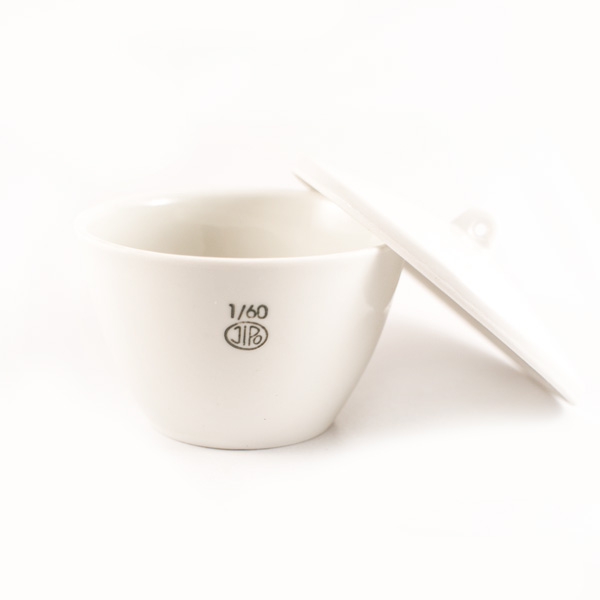 CRISOL CON TAPA PORCELANA